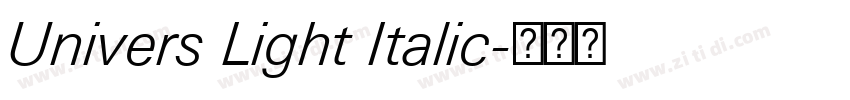 Univers Light Italic字体转换